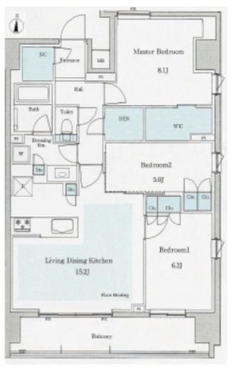 エスティメゾン浅草駒形 14階 間取り図