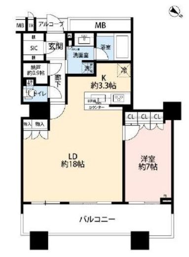 パークハビオ青山 26階 間取り図
