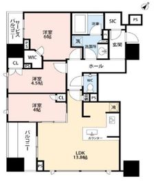 シティハウス月島駅前レジデンスコート 7階 間取り図