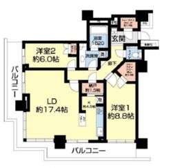 ベイクレストタワー 36階 間取り図