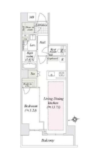 エスティメゾン三軒茶屋2 2階 間取り図