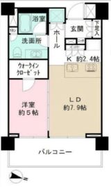 イクサージュ目黒 5階 間取り図