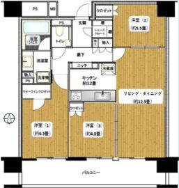 ウエリス新宿早稲田の森 2階 間取り図