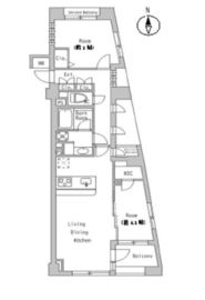 ブリリア新宿若松町id 2階 間取り図