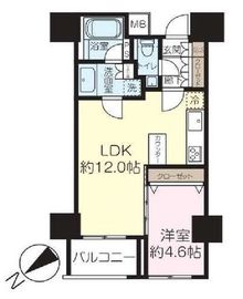 オープンレジデンシア銀座est 12階 間取り図