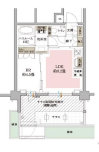 オープンレジデンシア千駄木フロントコート 1階 間取り図