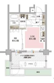 オープンレジデンシア千駄木フロントコート 1階 間取り図
