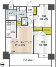 コスモ大崎ツインフォルム エクセルコート 5階 間取り図