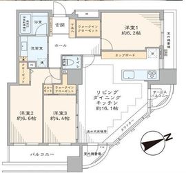 西早稲田シティタワー 6階 間取り図
