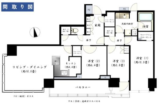 プラウドタワー芝浦 29階 間取り図