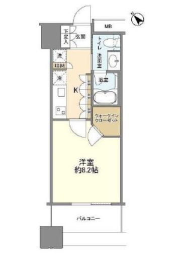 グリーンパーク赤坂 4階 間取り図