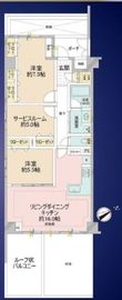 オープンレジデンシア中野坂上 1階 間取り図