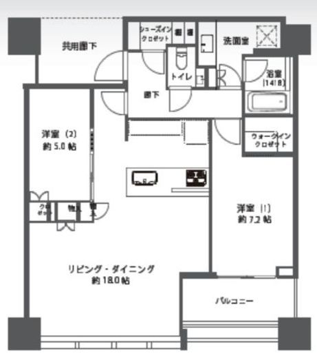ベルファース芝パルク 30階 間取り図