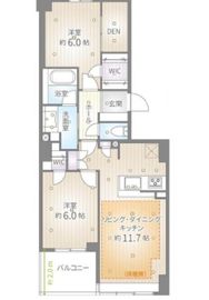 ルネ新宿御苑タワー 5階 間取り図