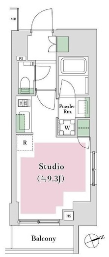 ルネ新宿御苑タワー 5階 間取り図