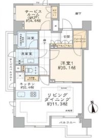 クレヴィア南麻布 10階 間取り図