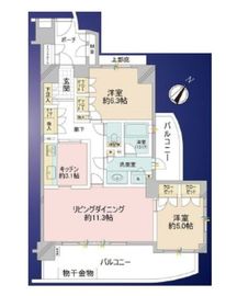 三田シティハウス 13階 間取り図