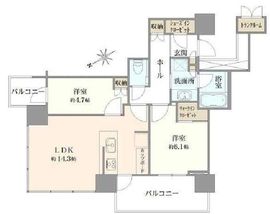 FULL HOUSE MONZENNAKACHO (フルハウス門前仲町) 6階 間取り図