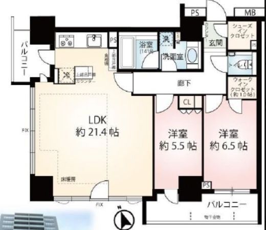 スタイリオ恵比寿SKY 15階 間取り図