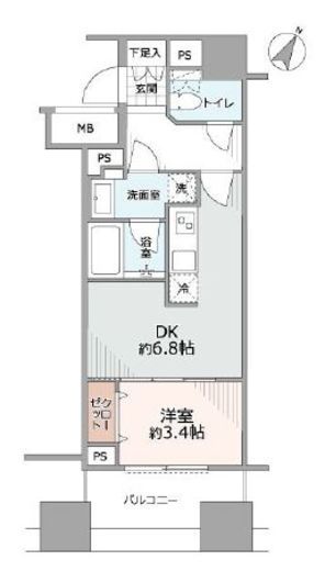 アトラス白山 1階 間取り図