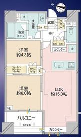カスタリア銀座2 6階 間取り図