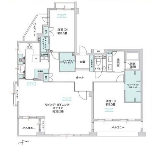 エスティメゾン銀座 10階 間取り図