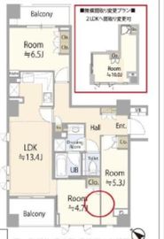 エスティメゾン銀座 14階 間取り図