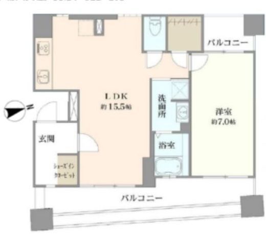 サンフェル神宮前 2階 間取り図