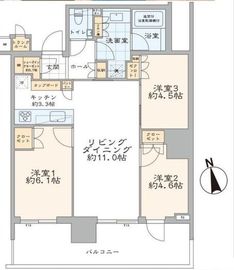 パークコート浜離宮ザ・タワー 11階 間取り図