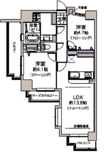ヴィーナパルテール 1階 間取り図