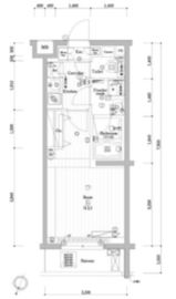 プレミアムキューブ三宿 4階 間取り図