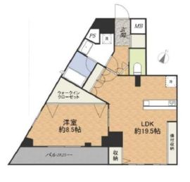 フォレンツタワー文京千石 8階 間取り図