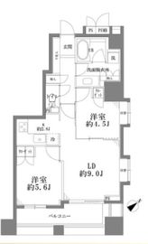 パラッシオ目黒不動前 6階 間取り図