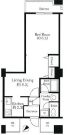 パークアクシス目黒本町 6階 間取り図