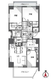 クレジデンス神谷町 10階 間取り図