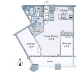 クレジデンス神谷町 26階 間取り図