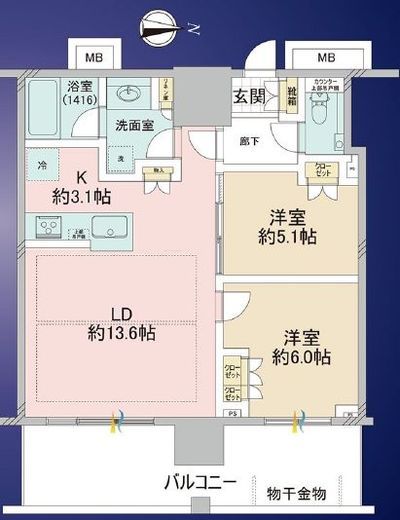 パークアクシス目黒本町 36階 間取り図