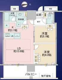 パークアクシス目黒本町 36階 間取り図
