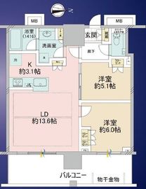 プラウドタワー武蔵小杉 36階 間取り図