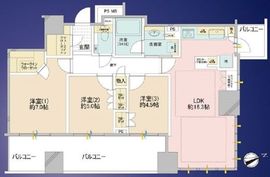 クラッシィタワー東中野 3階 間取り図