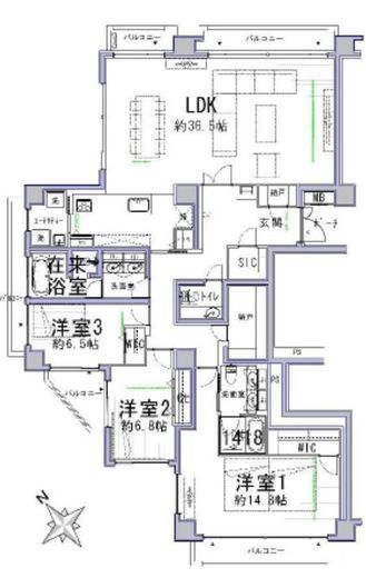 MFPRコート代官山 3階 間取り図