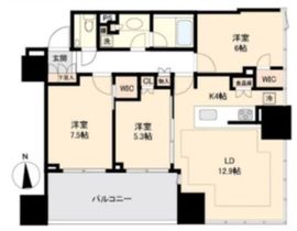 シティタワー銀座東 7階 間取り図