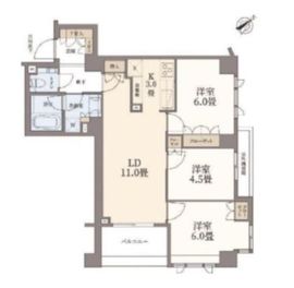 サンクタス文京大塚アヴァンテラス 4階 間取り図