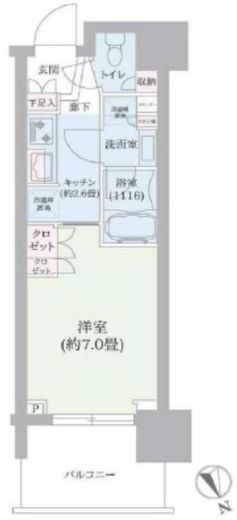 レジディア日本橋馬喰町 21階 間取り図