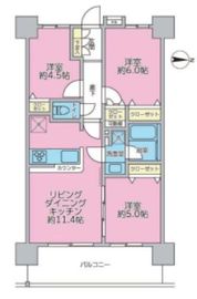 プラザタワー勝どき 6階 間取り図