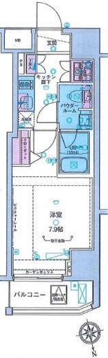 ジェノヴィア新宿御苑グリーンヴェール 5階 間取り図
