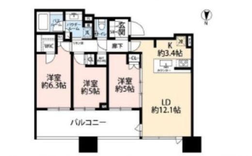 プラザタワー勝どき 40階 間取り図