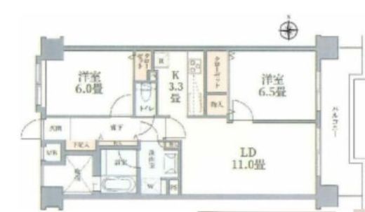 アルシオン芝浦 6階 間取り図