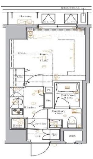 グランドコンシェルジュ麻布 6階 間取り図