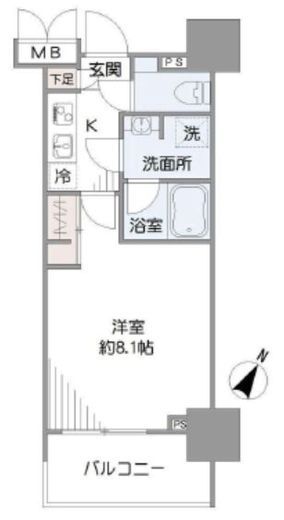 ガーラ・プレシャス門前仲町 4階 間取り図